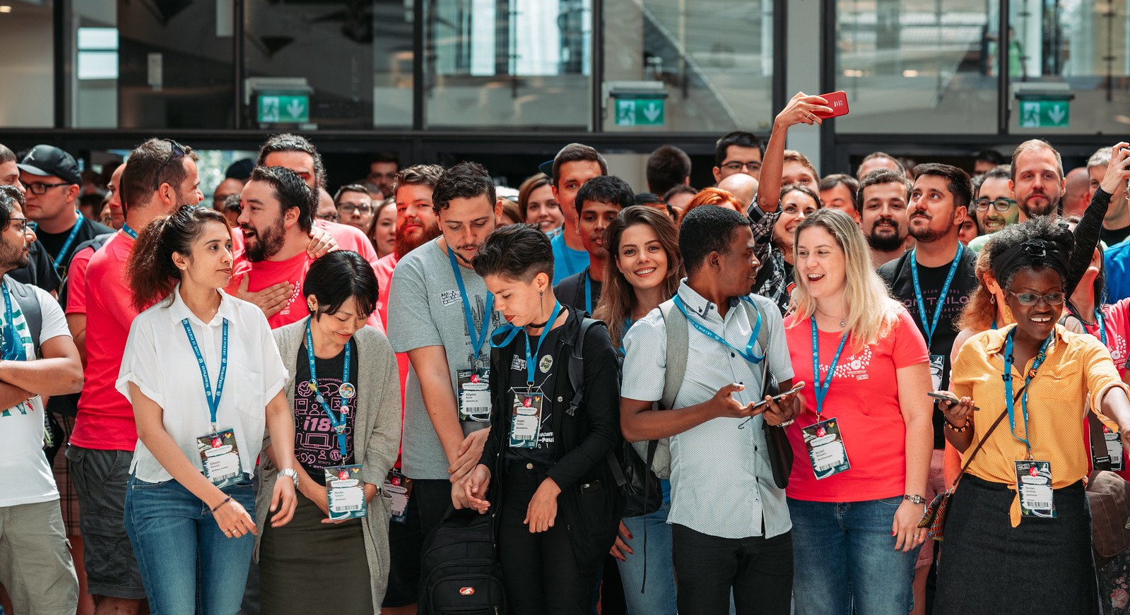 Crowd of people at WordCamp Europe 2019