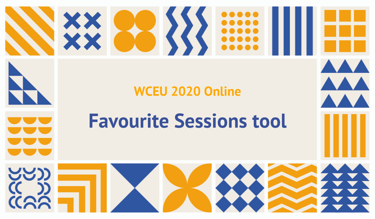 WCEU 2020 Online Favourite Sessions tool banner