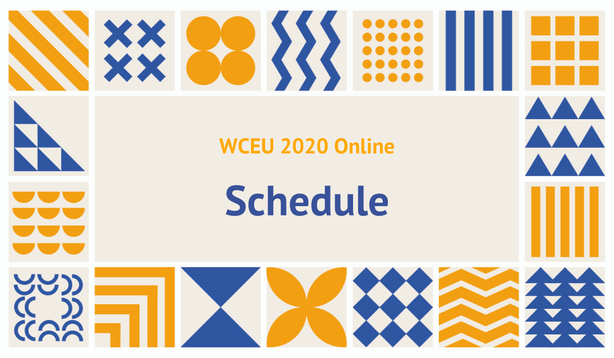 WCEU 2020 Online schedule is now live