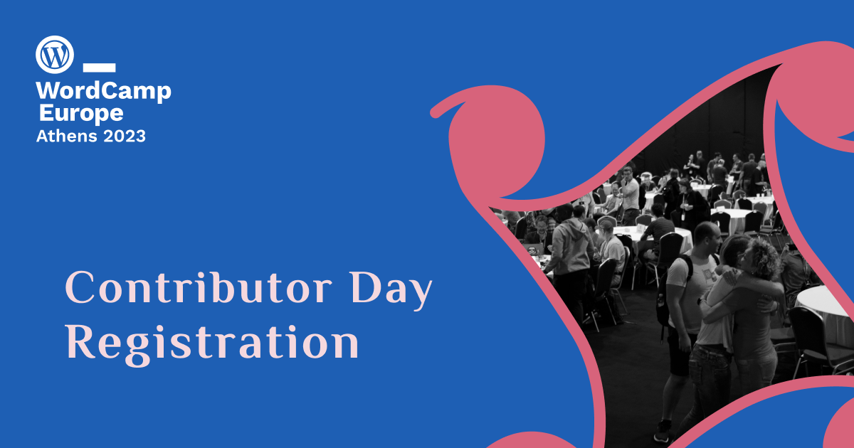 Contributor Day – Registration is now open!