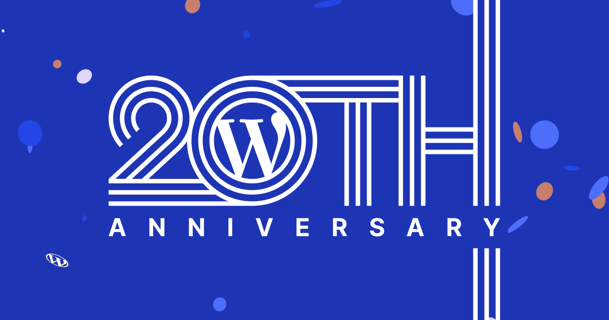 20th Anniversary image for WordPress