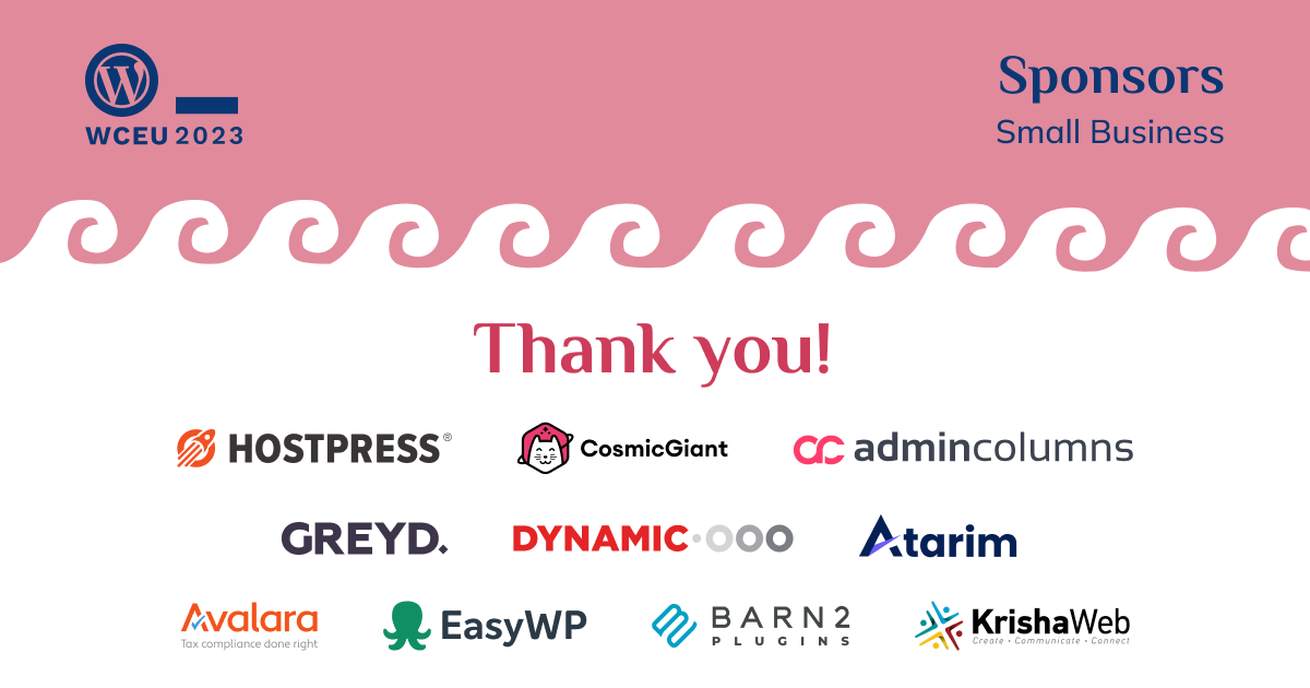 Introducing the first batch of our Small Business Sponsors!