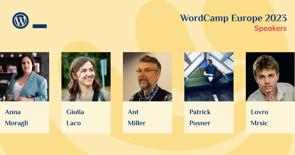 Introducing our ninth group of speakers!