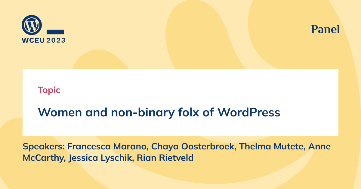 Women and non-binary folx of WordPress