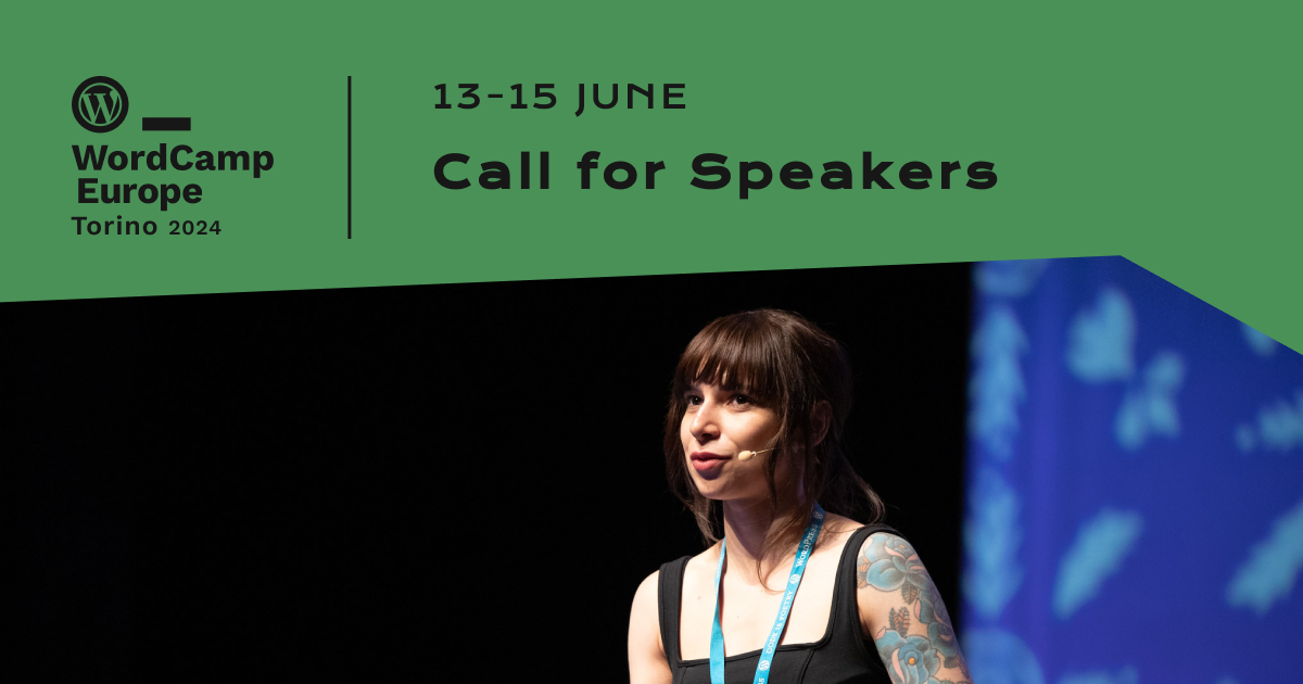 Call for Speakers WordCamp Europe 2024