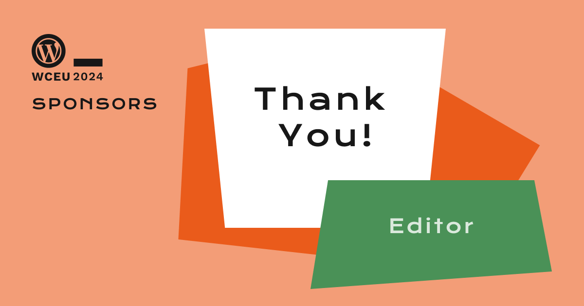Thank you to our Editor Sponsors!