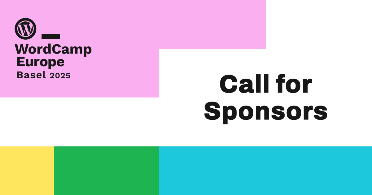 Call for Sponsors is now open!